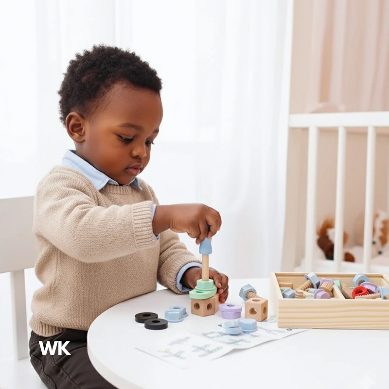 Wooden creative nut kids assembly kit