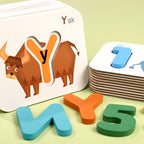 ABC Card puzzle Early Education + ABC Animal Poster