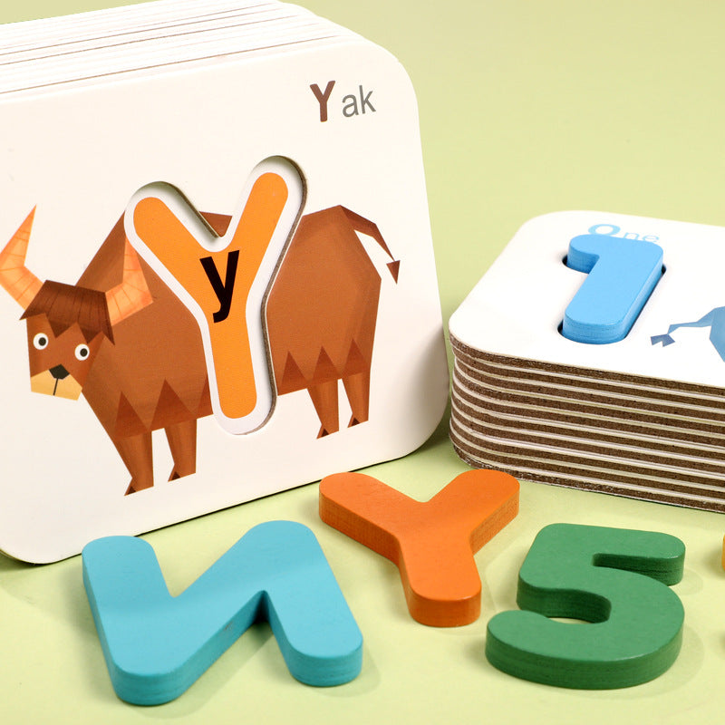 ABC Card puzzle Early Education + ABC Animal Poster