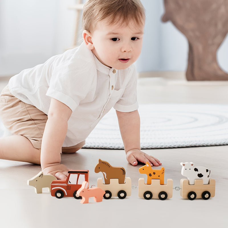 Wooden Splicing Car Toy Set
