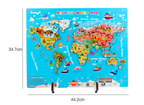 Magnetic World Map Wooden Puzzle