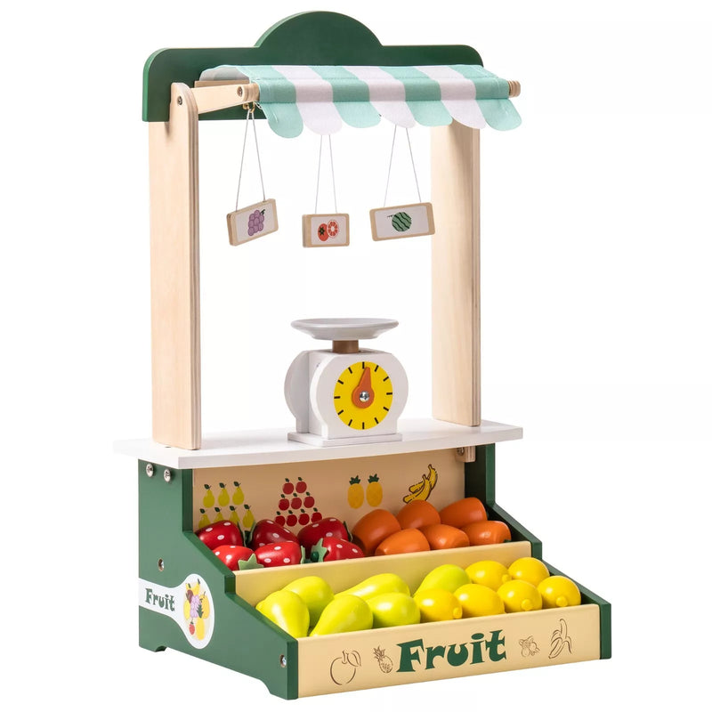Wooden Farmers Market Stand Fruit