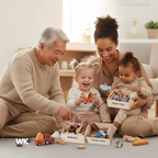 Wooden Food Cutting Set – Montessori Pretend Play Kitchen Toy