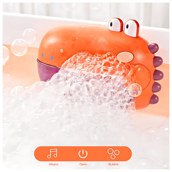 Wonder Kiiids, Baby bath toy, bubble bath machine, dinosaur bath toy, bath time music, baby shower gift, toddler bath toys, bubble maker with music, bath toys with suction cups, long lasting bubbles, safe baby bath toys.