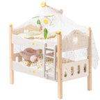 Montessori Wooden Doll Bunk Beds – 2-in-1 Role-Play Furniture