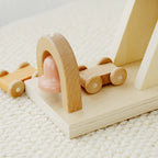 WK Wooden Windmill Track Gliding Car Toy