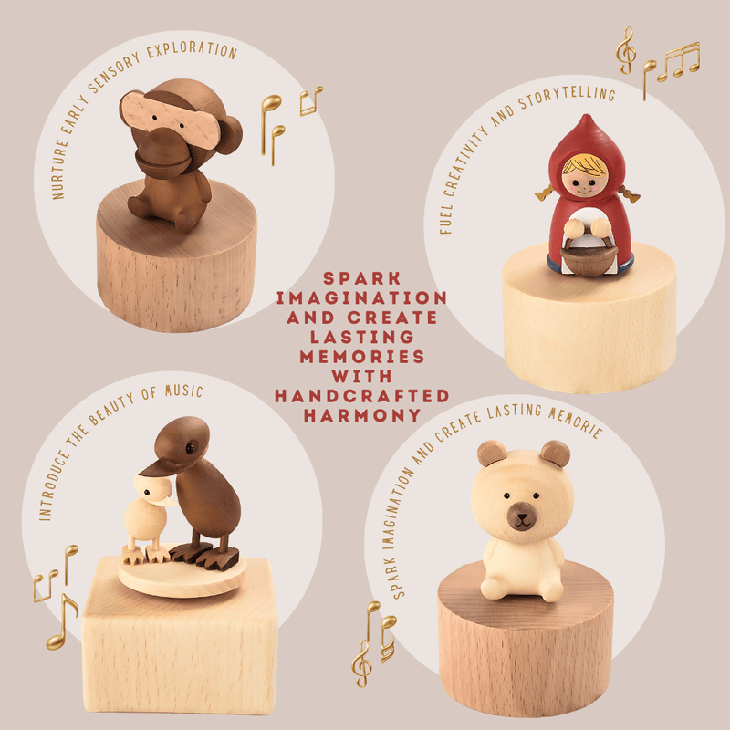 Handcrafted woodenmini music box - Wonder Kiiids