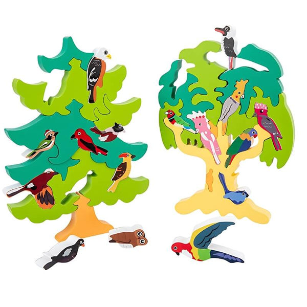 3D Wooden Bird Tree Puzzle