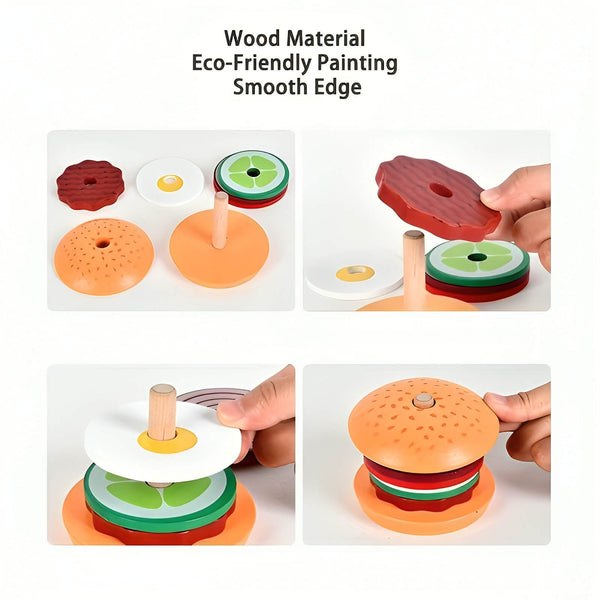 Montessori Burger Stacking Toys