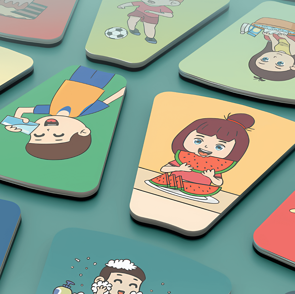 Children's Cartoon Time Cognition Set, its characters, and its use in daily routines.  #learningthroughplay #happyroutines #familyfun #cartoontimecognition #educationaltoys #toddlerdevelopment #preschoollearning #wonderkiiids