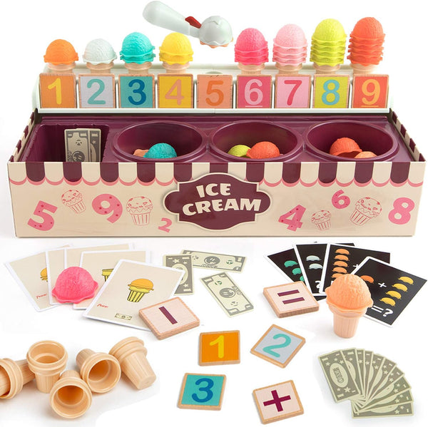 op Bright Ice Cream Toy Set, Pretend Ice Cream Play Set, Toy Ice Cream Cone, Play Ice Cream Shop, Educational Ice Cream Toys, Learning Ice Cream Toys, Math Learning Toys (For Kids), Pretend Play Food Toys, Toy Ice Cream Flavors, Play Money For Kids, Ice Cream Truck Toys, Ice Cream Vendor Play Set, Hand-Eye Coordination Toys, Logic Skill Development Toys, Social Skill Development Toys, Imaginative Play Toys, Durable Play Food Toys, Toddler Toys (Age Range), Preschool Toys (Age Range), Summer Toys For Kids