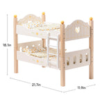 Montessori Wooden Doll Bunk Beds – 2-in-1 Role-Play Furniture