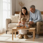 Wooden briefcase with locks, a compass, and other hardware components on a white surface.