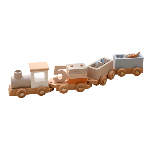Wooden Number Train