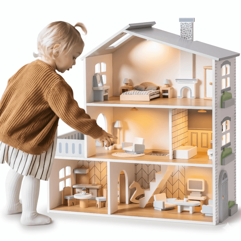 Wooden Play House with Lights – Wonder Kiiids