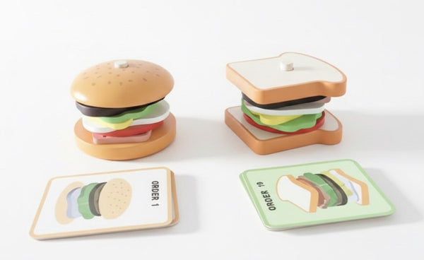 Montessori Burger Stacking Toys