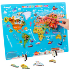 wooden world map toy, educational toys for kids, montessori toys, waldorf toys, sustainable toys, geography toys, family bonding toys, toddler learning toys, preschool educational toys. WONDER KIIIDS