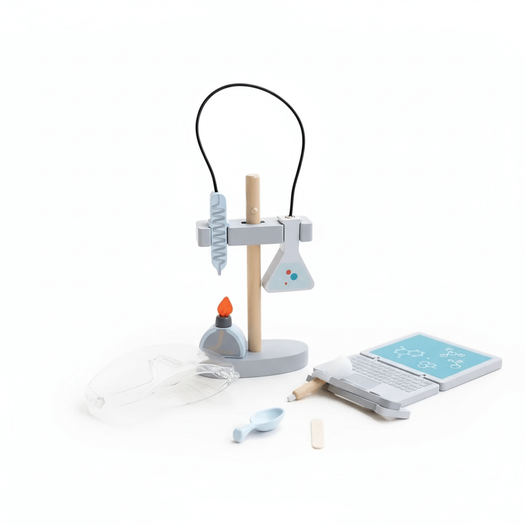 Montessori-style science experiment set. Wonder Kiiids