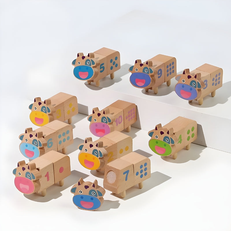 Set of paper toys shaped like animals with colorful faces on a white background - Wonder Kiiids