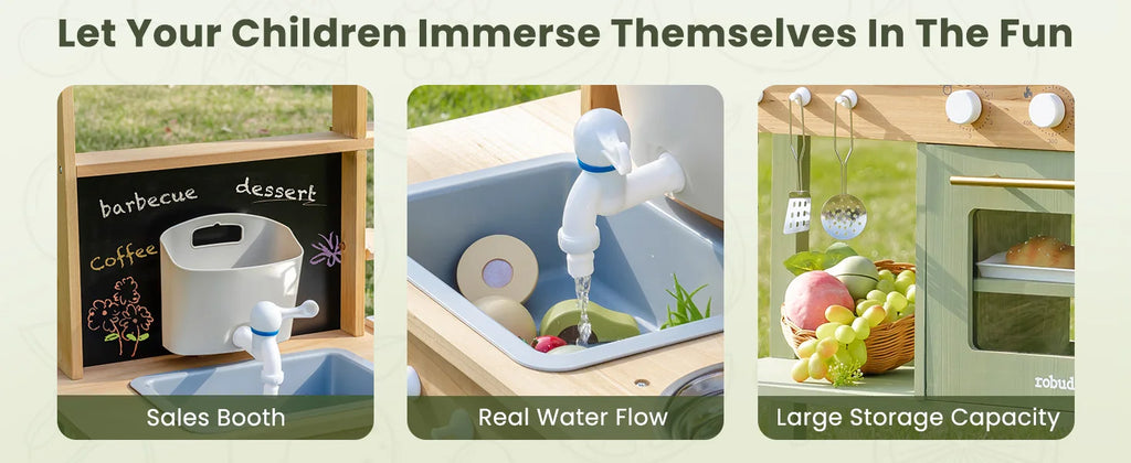 WK Montessori Wooden Mud Kitchen