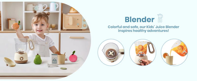 WK Montessori Wooden Kitchen Appliances Set