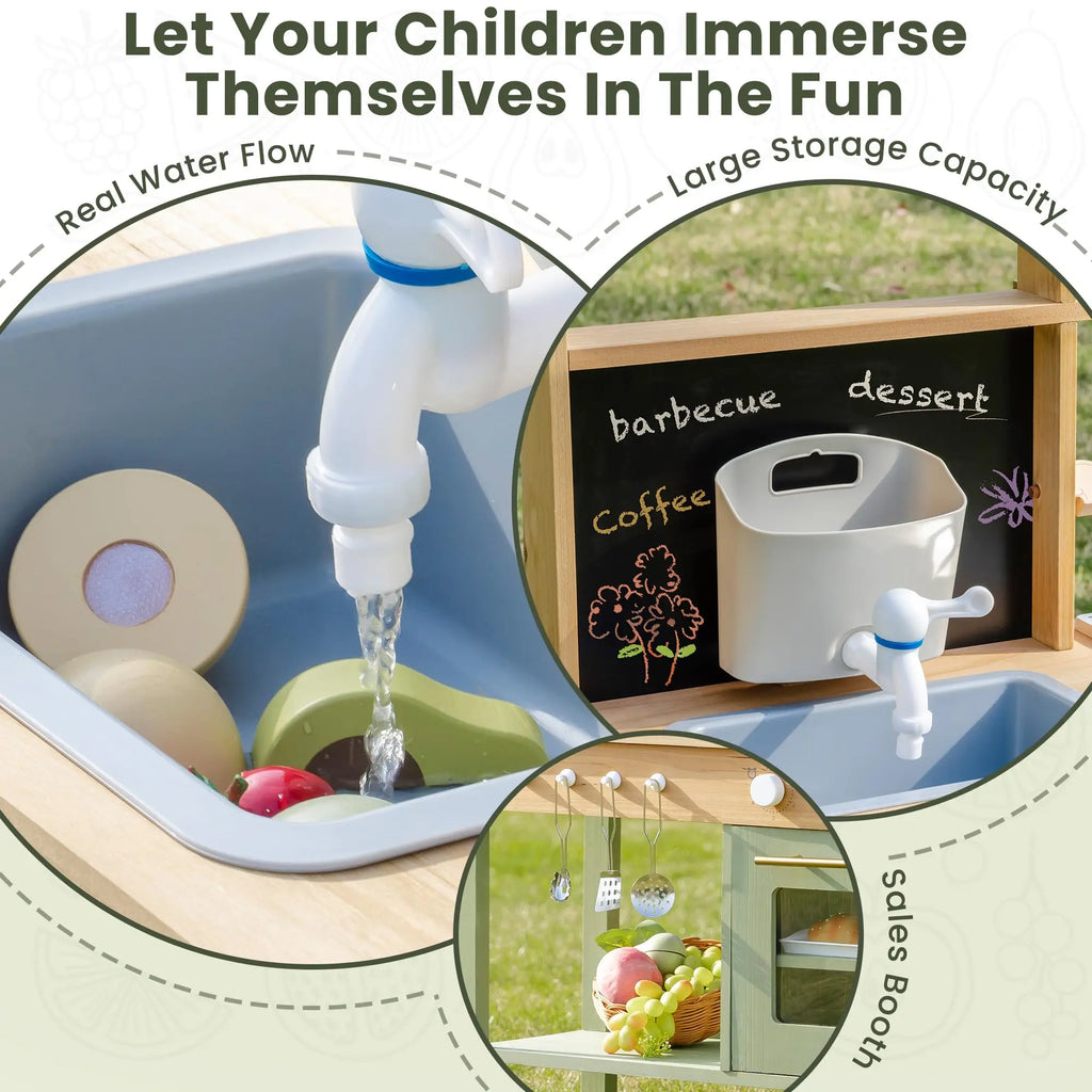 WK Montessori Wooden Mud Kitchen