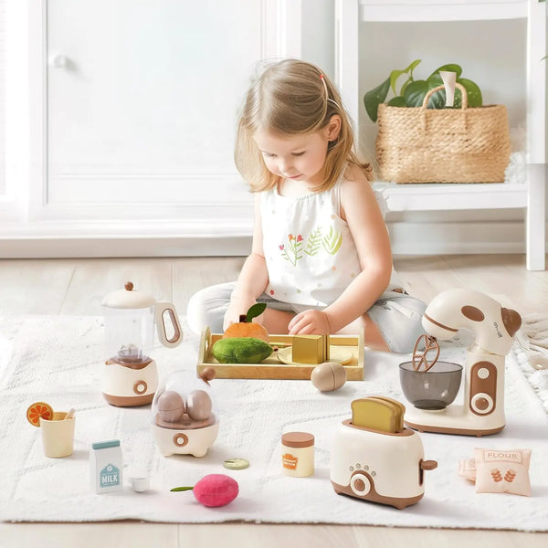 WK Montessori Wooden Kitchen Appliances Set