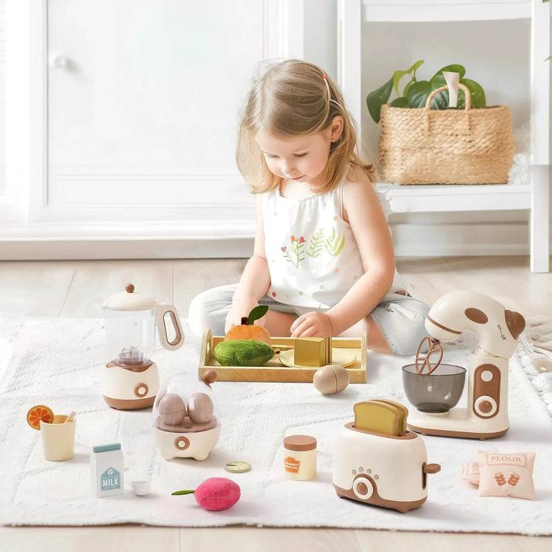 WK Montessori Wooden Kitchen Appliances Set