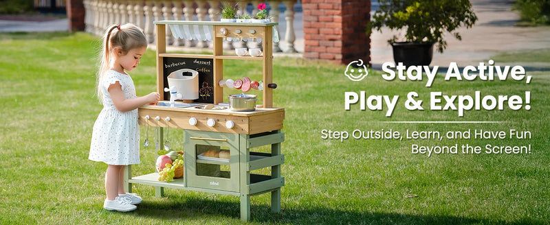 WK Montessori Wooden Mud Kitchen