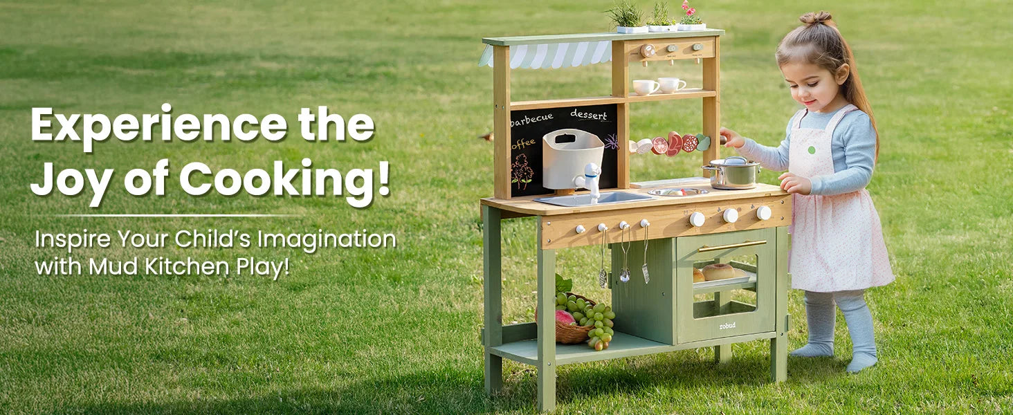 WK Montessori Wooden Mud Kitchen