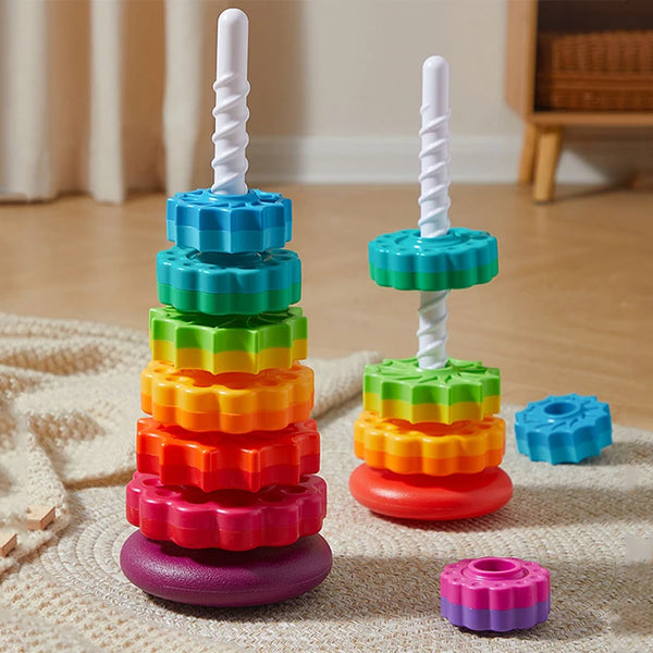 Baby Stacking Rainbow Rolling Spin