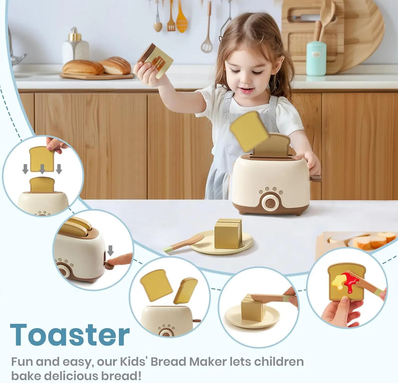 WK Montessori Wooden Kitchen Appliances Set