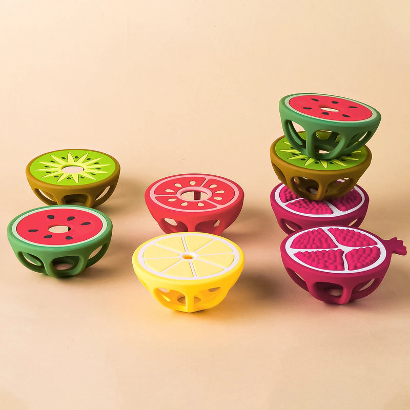 Fruit-Shaped Teether Silicone BPA Free