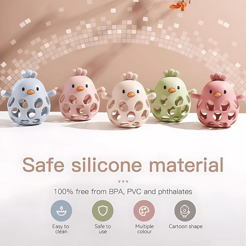 Wonder Kiiids - Baby Silicone Teether Chick Glove Bracelet