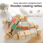 Wooden Rainbow Rattle stacked 