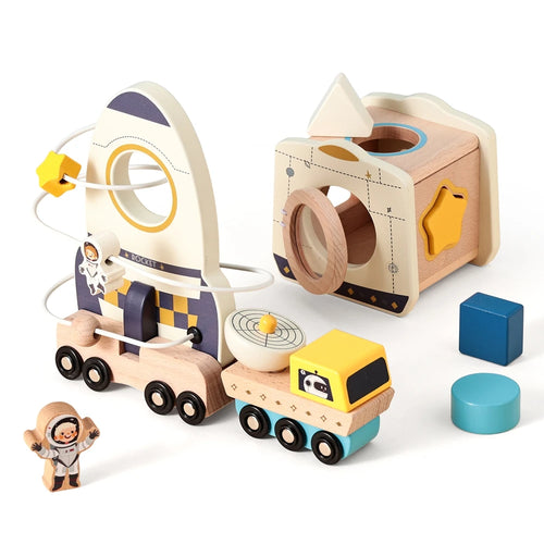  Wonder Kiiids_ Wooden astronaut space toy set for toddlers – Montessori play for imagination and motor skills development.