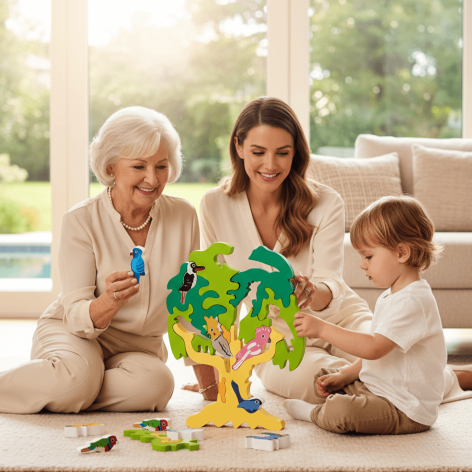 Wooden Bird Tree Puzzle Wonder Kiids