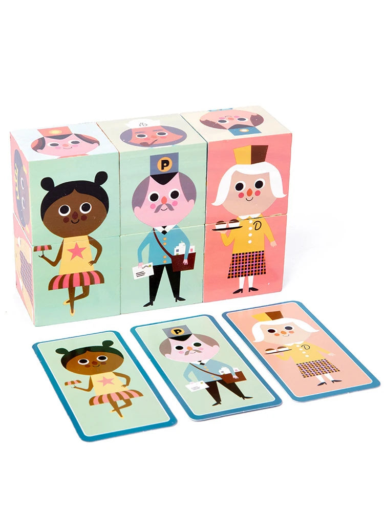 Wooden Character Matching Puzzle