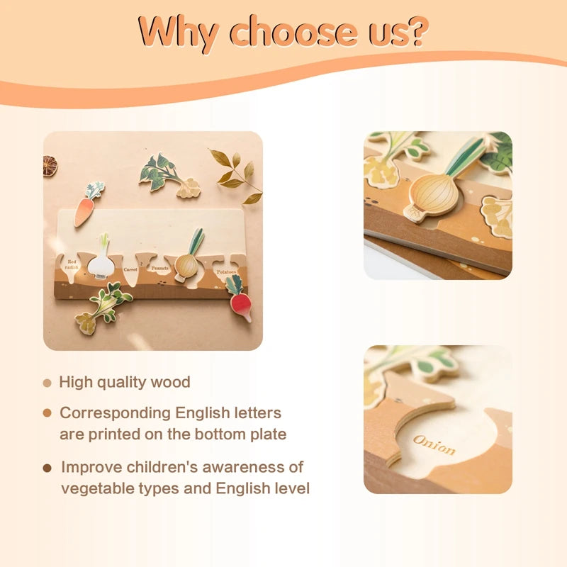 VegiMatch 3D Puzzle- Wonder Kiiids