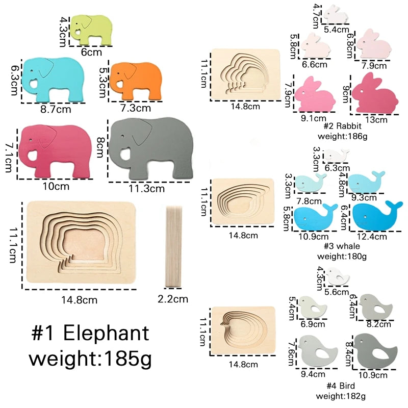 Children's Animals Multi-layer Puzzle