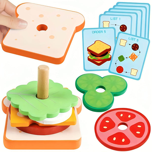 Montessori Burger Stacking Toys